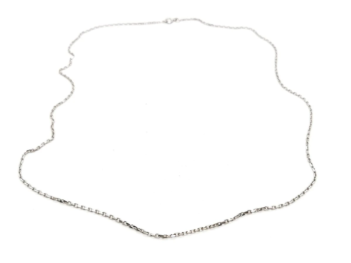 Collier Chaîne Maille Forçat En Or Blanc 3 Collier Chaîne Maille Forçat En Or Blanc – Image 3