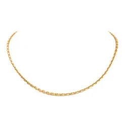 Collier Chaîne Maille Forçat En Or Jaune -Castafiore Boutique collier chaine maille forcat en or jaune 248798
