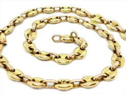 Collier Chaîne Maille Grain De Café En 2 Ors
