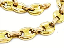 Collier Chaîne Maille Grain De Café En 2 Ors -Castafiore Boutique collier chaine maille grain de cafe en 2 ors 983733