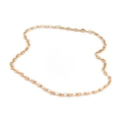 Collier Chaîne Maille Grain De Café En Or Jaune -Castafiore Boutique collier chaine maille grain de cafe en or jaune 322659