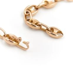 Collier Chaîne Maille Grain De Café En Or Jaune -Castafiore Boutique collier chaine maille grain de cafe en or jaune 565102