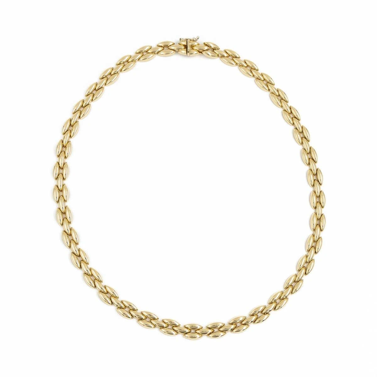 Collier Chaîne Maille Grain De Riz En Or Jaune 5 Collier Chaîne Maille Grain De Riz En Or Jaune – Image 5