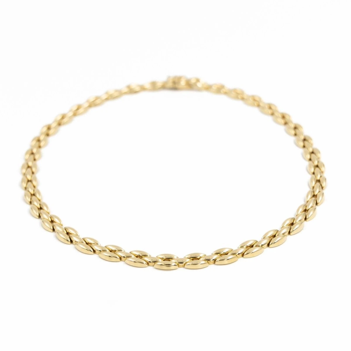 Collier Chaîne Maille Grain De Riz En Or Jaune 2 Collier Chaîne Maille Grain De Riz En Or Jaune – Image 2