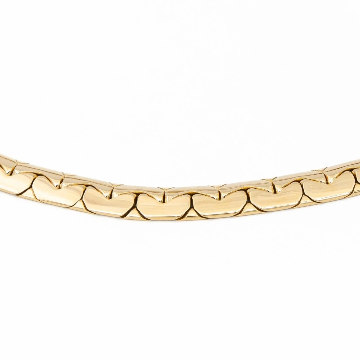 Collier Chaîne Maille Haricot En Or Jaune 7 Collier Chaîne Maille Haricot En Or Jaune – Image 7