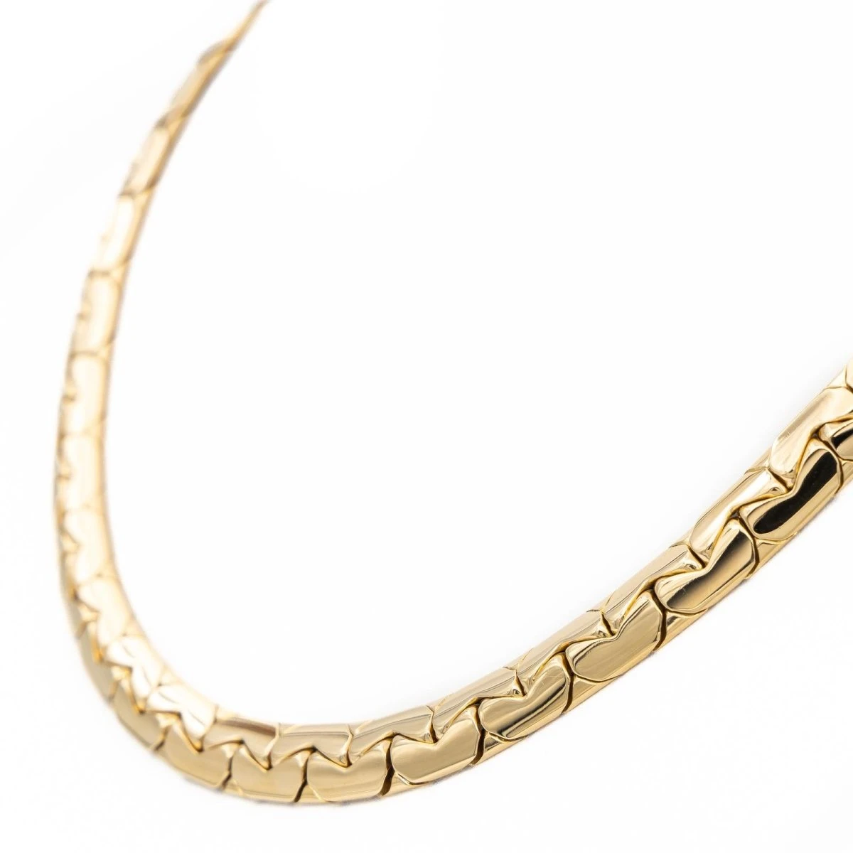 Collier Chaîne Maille Haricot En Or Jaune 2 Collier Chaîne Maille Haricot En Or Jaune – Image 2