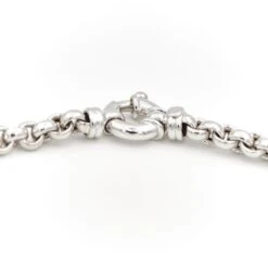 Collier Chaîne Maille Jaseron En Or Blanc -Castafiore Boutique collier chaine maille jaseron en or blanc 148367