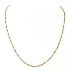 Collier Chaîne Maille Jaseron En Or Jaune