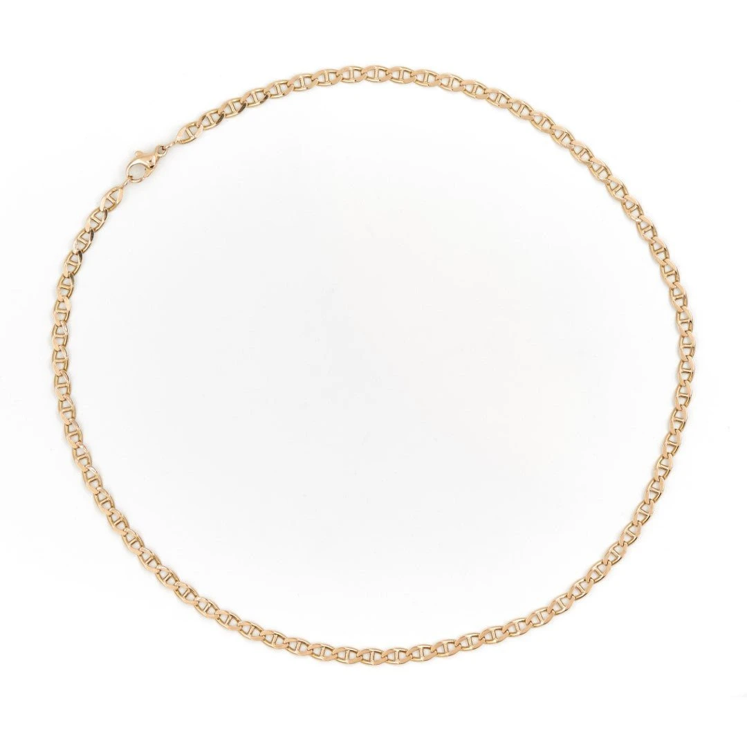 Collier Chaîne Maille Marine En Or Jaune 1 Collier Chaîne Maille Marine En Or Jaune