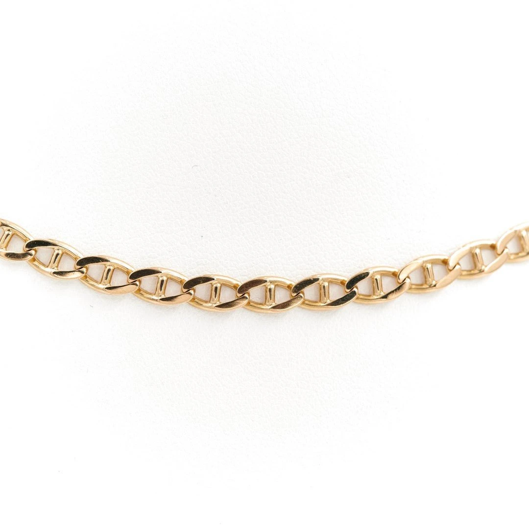 Collier Chaîne Maille Marine En Or Jaune 2 Collier Chaîne Maille Marine En Or Jaune – Image 2