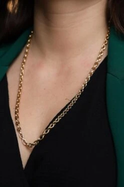 Collier Chaîne Maille Or Jaune -Castafiore Boutique collier chaine maille or jaune 308959