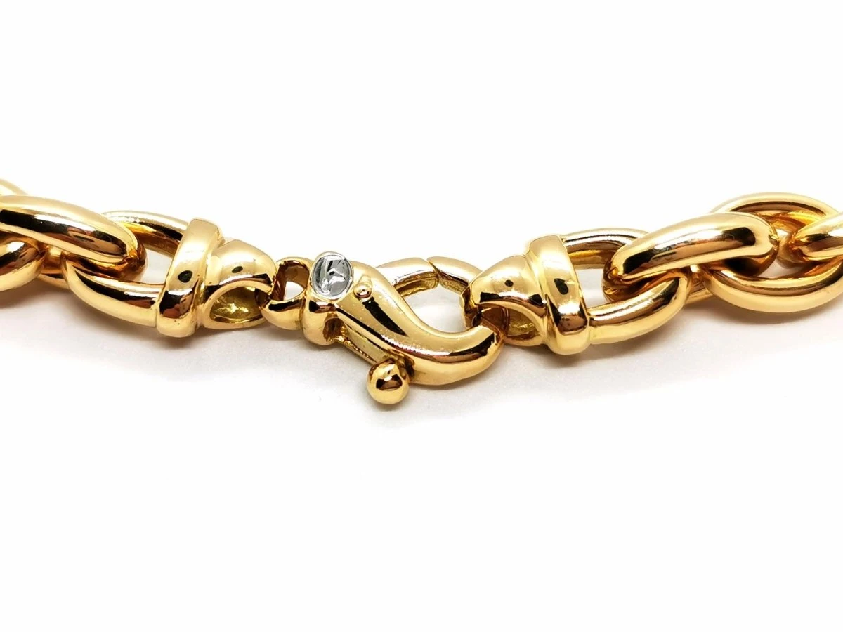 Collier Chaîne Maille Ovale En Or Jaune 2 Collier Chaîne Maille Ovale En Or Jaune – Image 2