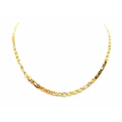 Collier Chaîne Maille Plate En Or Jaune -Castafiore Boutique collier chaine maille plate en or jaune 460302