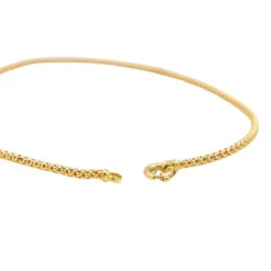 Collier Chaîne Maille Popcorn En Or Jaune -Castafiore Boutique collier chaine maille popcorn en or jaune 996132