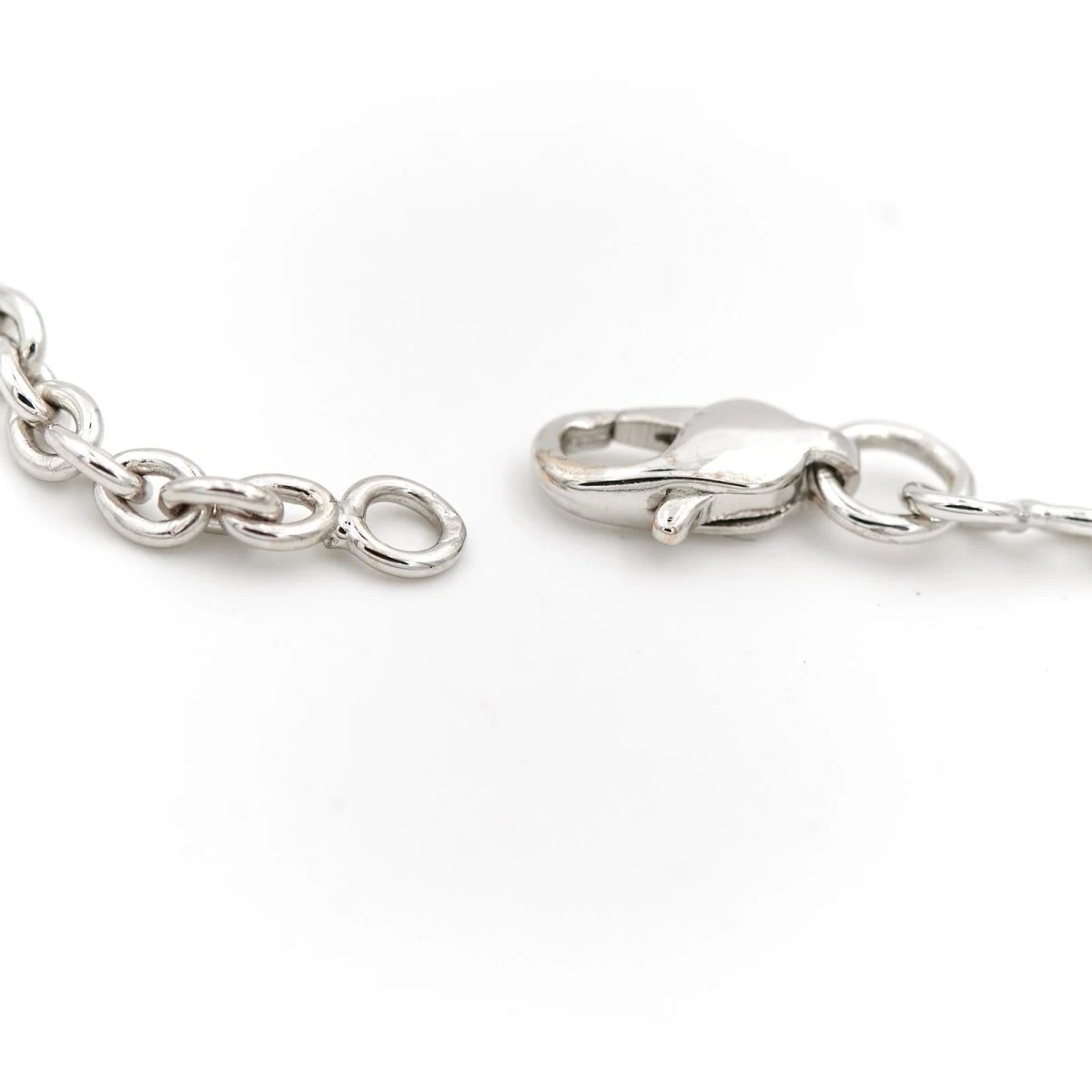 Collier Chaîne Maille Ronde En Or Blanc 5 Collier Chaîne Maille Ronde En Or Blanc – Image 5