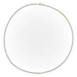 Collier Chaîne Maille Ronde En Or Blanc 11 Collier Chaîne Maille Ronde En Or Blanc -Castafiore Boutique collier chaine maille ronde en or blanc 663008
