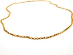 Collier Chaîne Maille Travaillée En Or Jaune