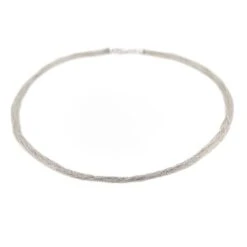 Collier Chaîne Multiple En Or Blanc