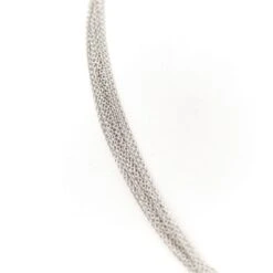 Collier Chaîne Multiple En Or Blanc -Castafiore Boutique collier chaine multiple en or blanc 943437