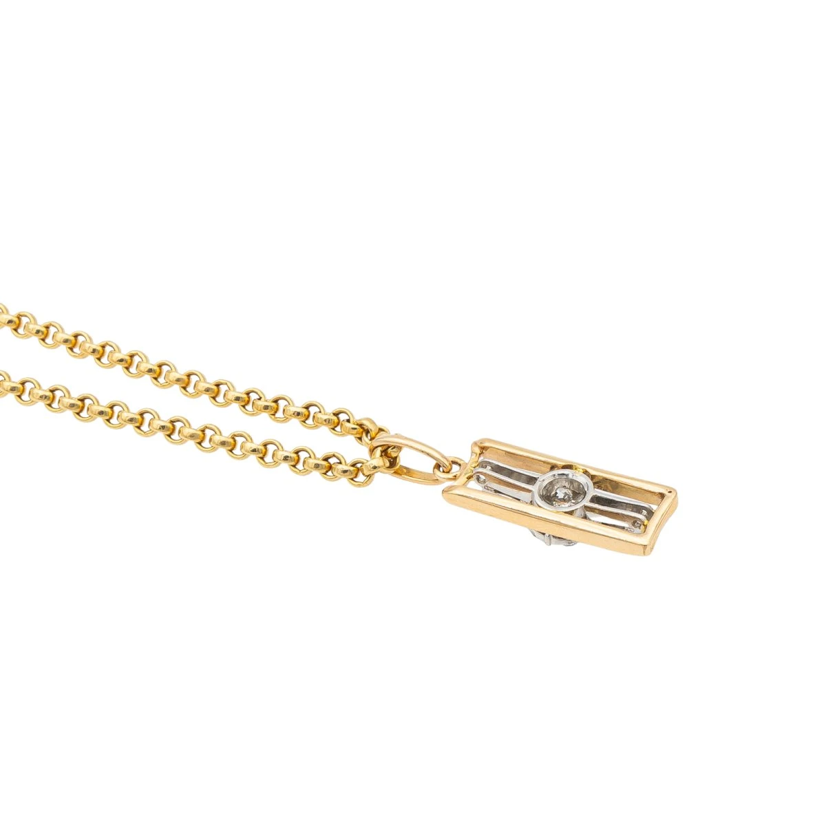 Collier Chaîne + Pendentif Or Jaune Diamant 5 Collier Chaîne + Pendentif Or Jaune Diamant – Image 5