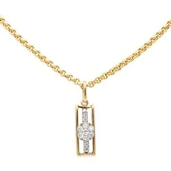 Collier Chaîne + Pendentif Or Jaune Diamant 9 Collier Chaîne + Pendentif Or Jaune Diamant -Castafiore Boutique collier chaine pendentif or jaune diamant 660432