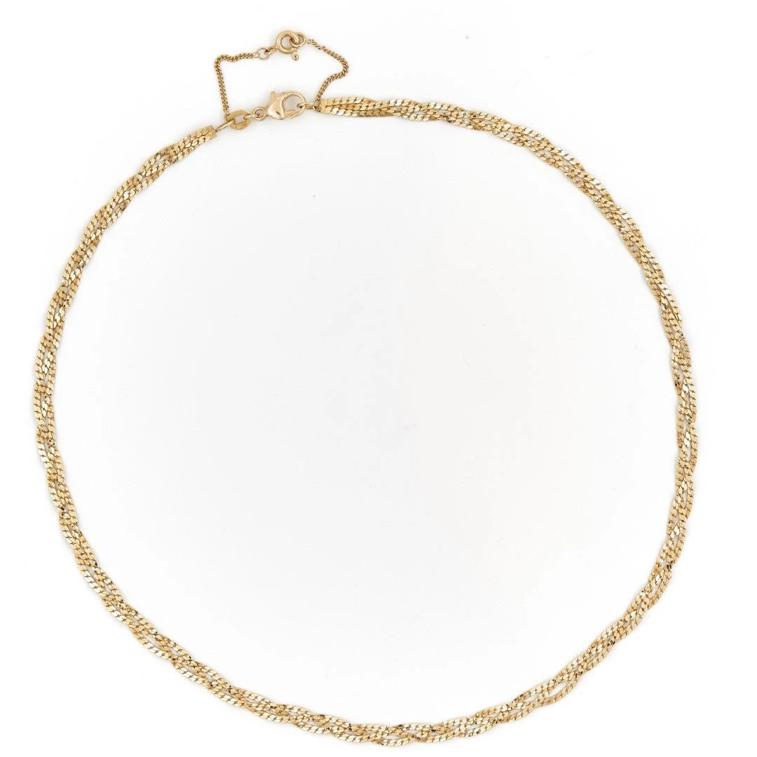 Collier Chaîne Tressé En Or Jaune 1 Collier Chaîne Tressé En Or Jaune