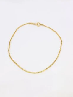 Collier Chaine Vintage Or Brossé -Castafiore Boutique collier chaine vintage or brosse 224934