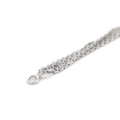 Collier Chaînes Multiples En Or Blanc -Castafiore Boutique collier chaines multiples en or blanc 361488