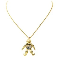 Collier CHOPARD "Happy Clown" En Or Jaune Et Diamant -Castafiore Boutique collier chopard happy clown en or jaune et diamant 831883