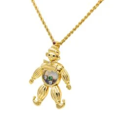 Collier CHOPARD "Happy Clown" En Or Jaune Et Diamant -Castafiore Boutique collier chopard happy clown en or jaune et diamant 915800