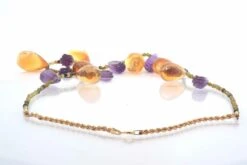 Collier Citrine Et Améthyste En Or Jaune -Castafiore Boutique collier citrine et amethyste en or jaune 395846