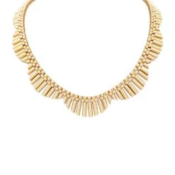 Miller Collier Collerette En Or Jaune Années 1950 Or Rose.