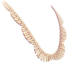 Miller Collier Collerette En Or Jaune Années 1950 Or Rose. -Castafiore Boutique collier collerette en or jaune annees 1950 or rose 845395