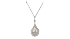 Collier Des Années 30 En Or Blanc, Platine Et Diamants