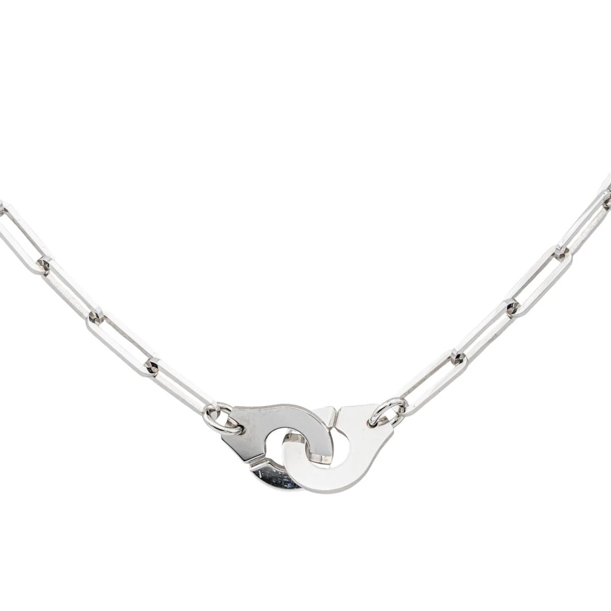 Collier Dinh Van Menottes En Or Blanc 5 Collier Dinh Van Menottes En Or Blanc – Image 5