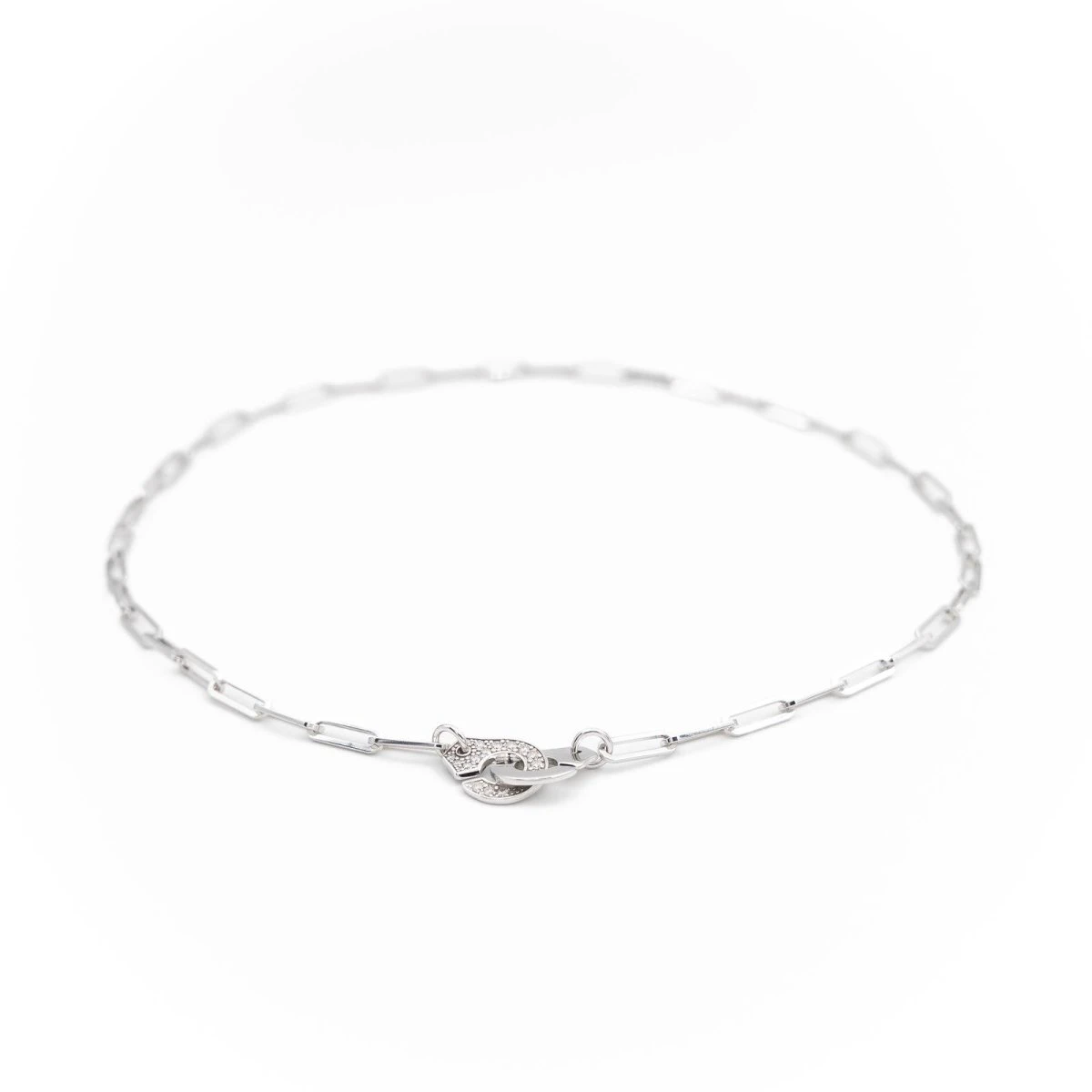 Collier DINH VAN "Menottes" En Or Blanc Et Diamants 2 Collier DINH VAN "Menottes" En Or Blanc Et Diamants – Image 2