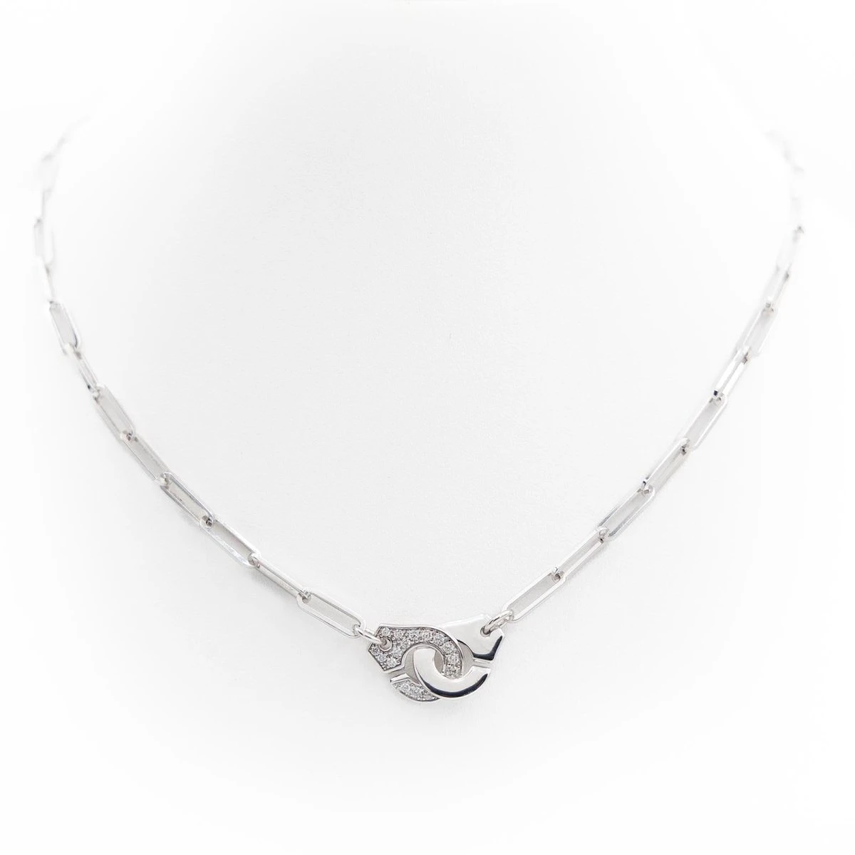 Collier DINH VAN "Menottes" En Or Blanc Et Diamants 1 Collier DINH VAN "Menottes" En Or Blanc Et Diamants
