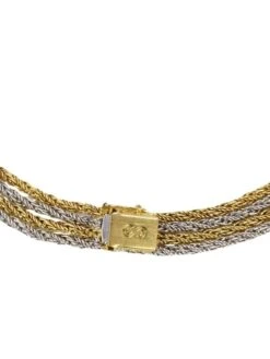 Collier Draperie Quatre Rangs En Or Jaune, Or Blanc Et Diamants -Castafiore Boutique collier draperie quatre rangs en or jaune or blanc et diamants 352048