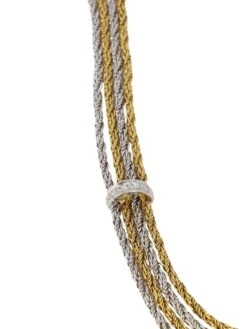 Collier Draperie Quatre Rangs En Or Jaune, Or Blanc Et Diamants -Castafiore Boutique collier draperie quatre rangs en or jaune or blanc et diamants 367074