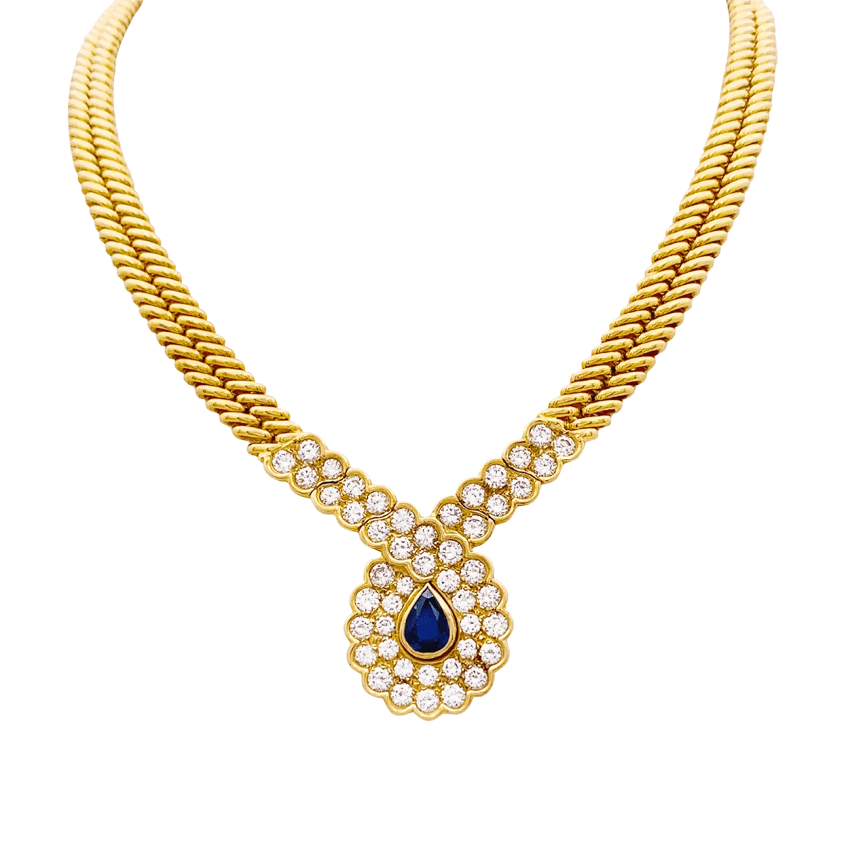 Miller Collier Draperie VAN CLEEF & ARPELS En Or Jaune, Saphir Et Diamants 1 Miller Collier Draperie VAN CLEEF & ARPELS En Or Jaune, Saphir Et Diamants