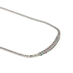 Collier En Or Blanc émeraude Rubis Et Diamants 10 Collier En Or Blanc émeraude Rubis Et Diamants -Castafiore Boutique collier en or blanc emeraude rubis et diamants 809509