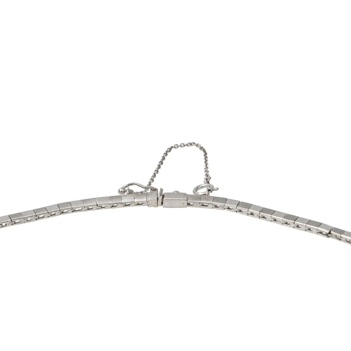 Collier En Or Blanc émeraude Rubis Et Diamants 3 Collier En Or Blanc émeraude Rubis Et Diamants – Image 3