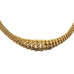 Collier Maille Américaine En Or Jaune -Castafiore Boutique collier en or jaune a maille americaine 158705