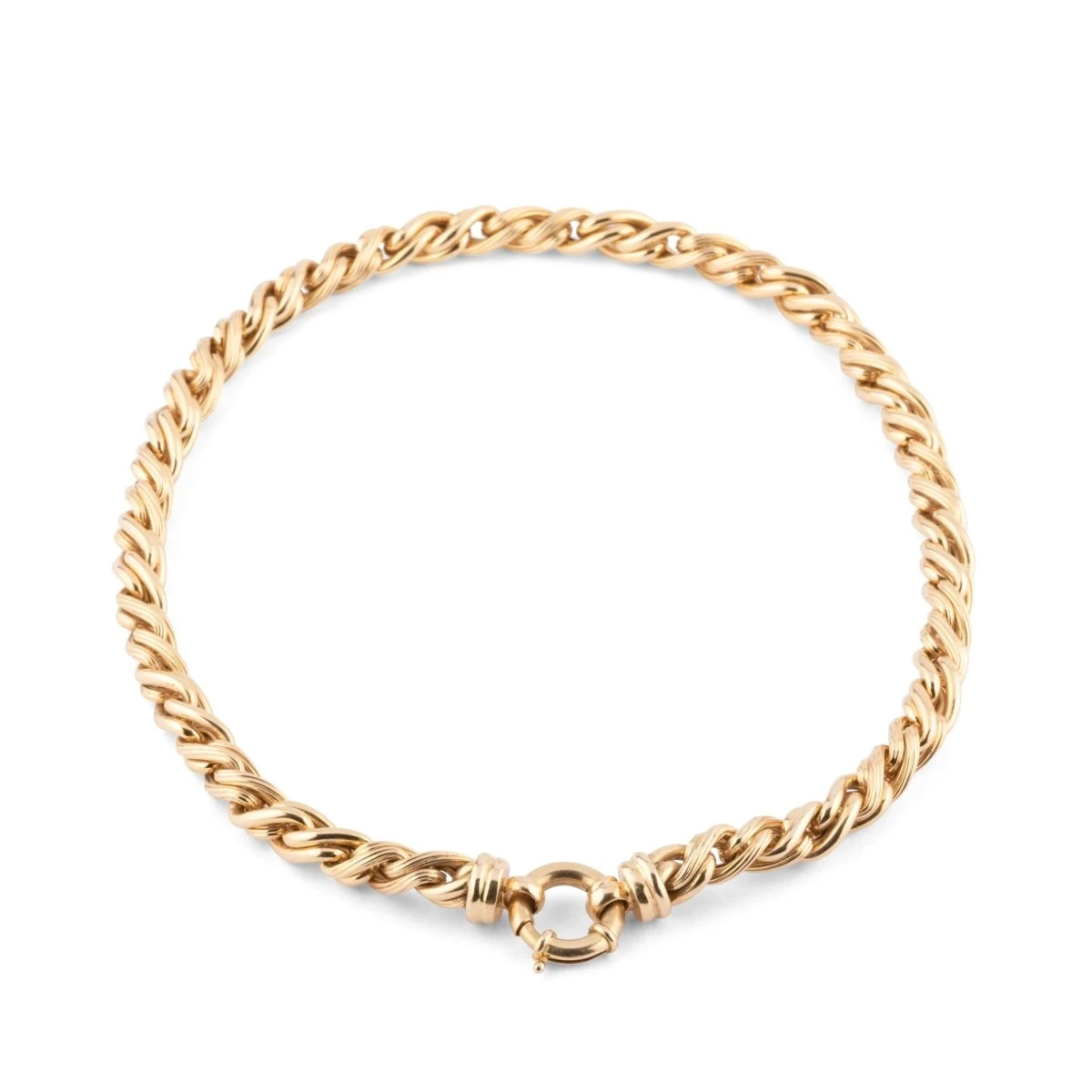 Collier Maille Jaseron En Or Jaune 1 Collier Maille Jaseron En Or Jaune