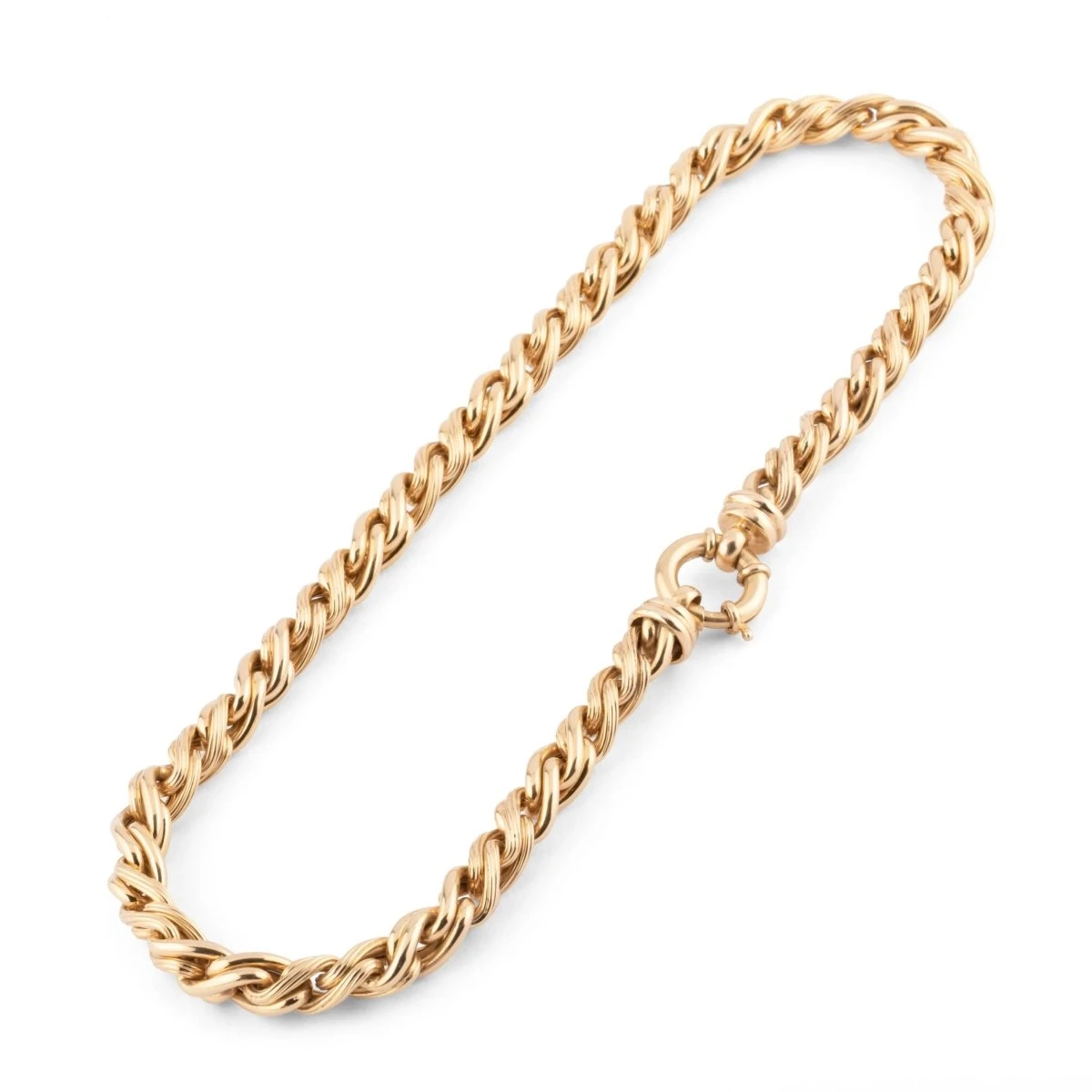 Collier Maille Jaseron En Or Jaune 4 Collier Maille Jaseron En Or Jaune â Image 4