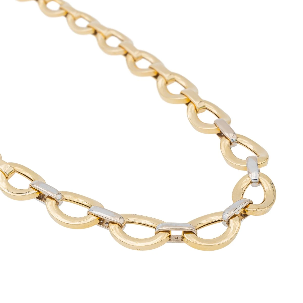 Collier En Or Jaune, Or Blanc Et Diamants 6 Collier En Or Jaune, Or Blanc Et Diamants – Image 6