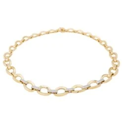 Collier En Or Jaune, Or Blanc Et Diamants 9 Collier En Or Jaune, Or Blanc Et Diamants -Castafiore Boutique collier en or jaune or blanc et diamants 357906