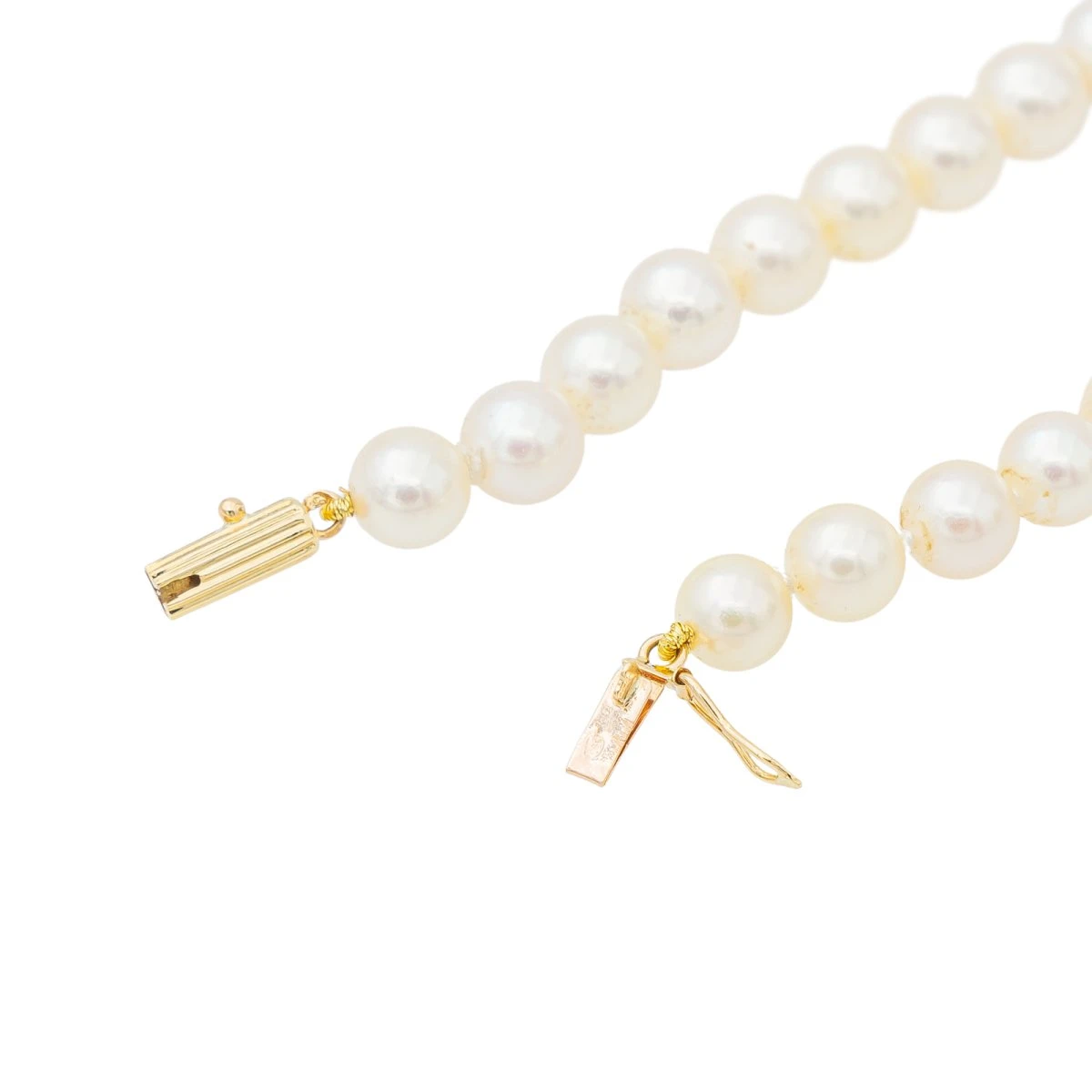 Collier En Or Jaune, Perles, Saphir Et Diamants 6 Collier En Or Jaune, Perles, Saphir Et Diamants – Image 6