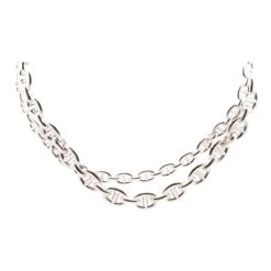Collier HERMÈS "chaîne D'Ancre Enchaînée" En Argent