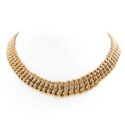 Collier Maille Américaine En Or Rose